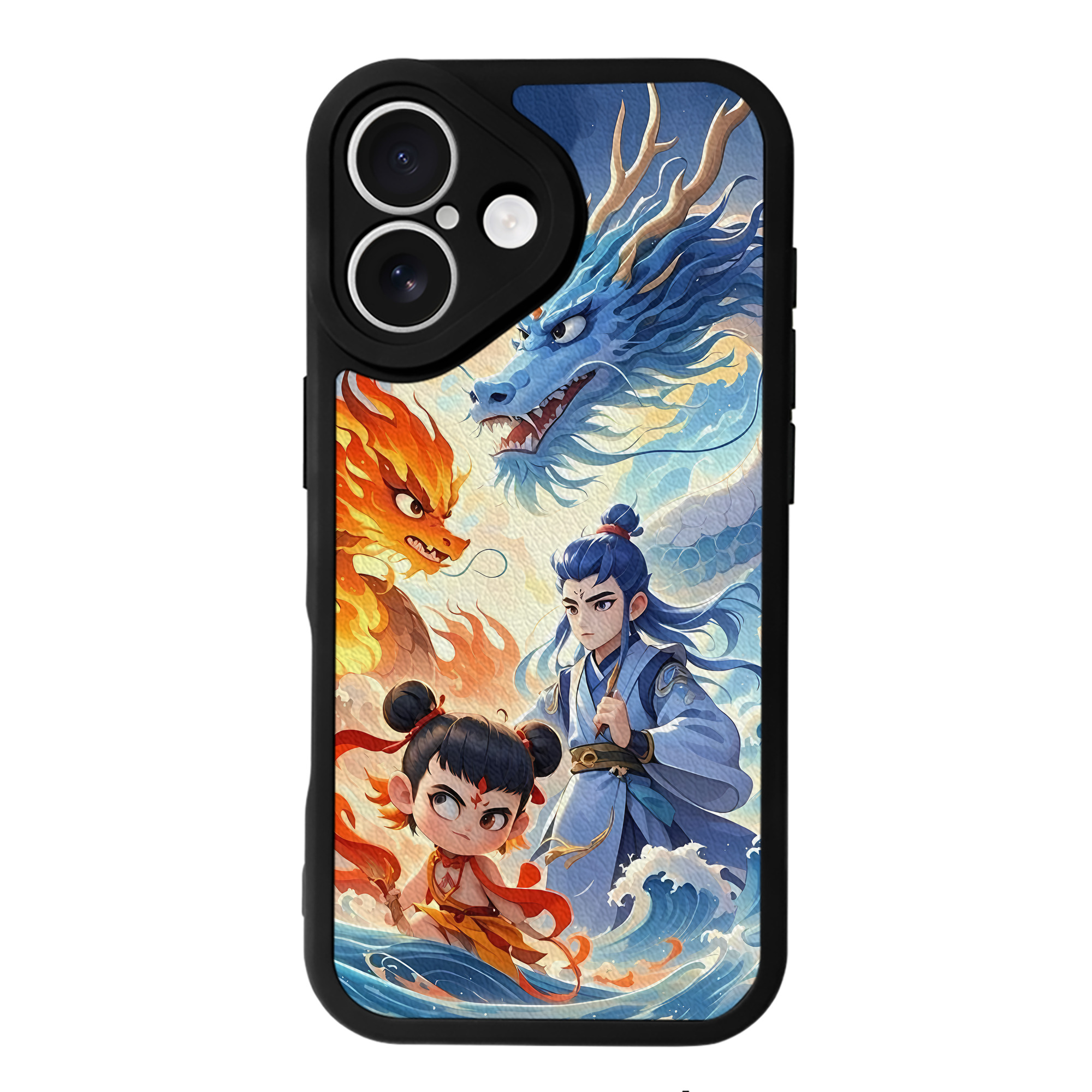 （画像用） Ne Zha 2 ナタ 魔童の大暴れ 【iPhone 16シリーズ対応】シリコンスマホケース（レザー調） 材質：シリコン